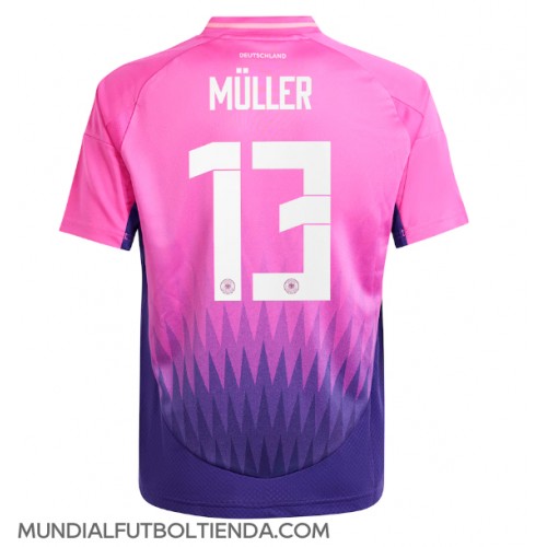 Camiseta Alemania Thomas Muller #13 Segunda Equipación Replica Eurocopa 2024 mangas cortas